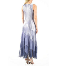 Load image into Gallery viewer, Komarov - Ruffle Colorblock V-Neck Maxi Dress - Lavender Blue Ombre
