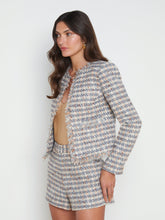 Load image into Gallery viewer, L&#39;AGENCE - Angelina Jacket - Grey/Ecru/Gold
