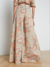 Load image into Gallery viewer, L&#39;AGENCE - Chantae Ultra Wide Leg Pant - Multi Soft Pastel Vintage Floral
