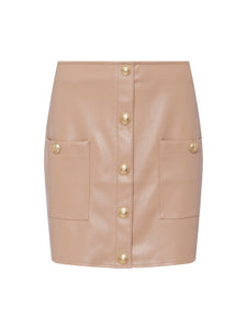 L'AGENCE - Truman Mini Skirt w Snaps - Chanterelle