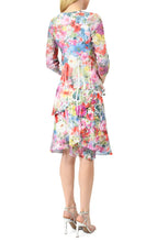 Load image into Gallery viewer, Komarov - Floral Three-Quarter Sleeve Layered Dress - Monet Floral
