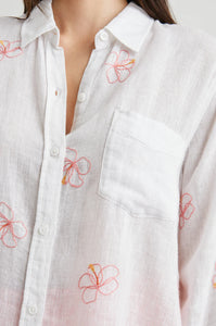 Rails - Charli Shirt - Hibiscus Embroidery