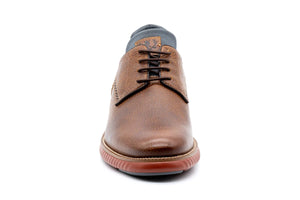 Martin Dingman - Countryaire Pebble Grain Leather Plain Toe Shoe - Oak