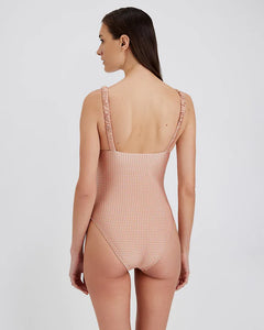 Solid & Striped - The Verona One Piece - Taupe Polka Dot