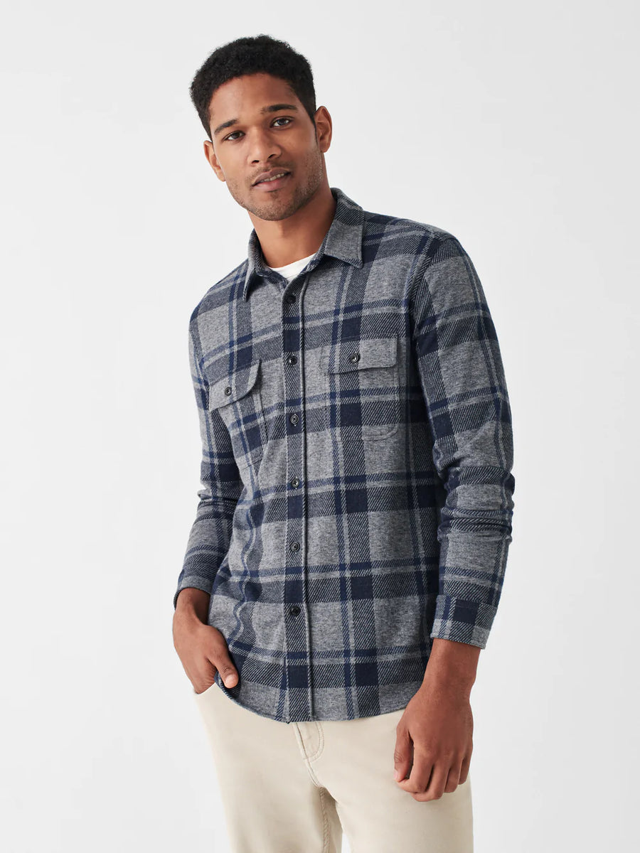 Faherty - Legend Sweater Shirt - Grey Seas Plaid