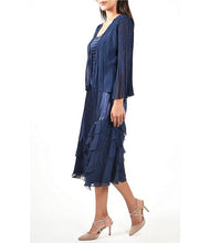 Load image into Gallery viewer, Komarov - 2 Piece Dress &amp; Jacket Set - Midnight Navy
