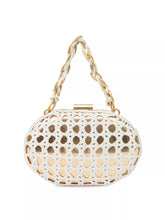 Load image into Gallery viewer, SIMKHAI - Sol Macrame Leather Clutch - White
