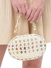 Load image into Gallery viewer, SIMKHAI - Sol Macrame Leather Clutch - White
