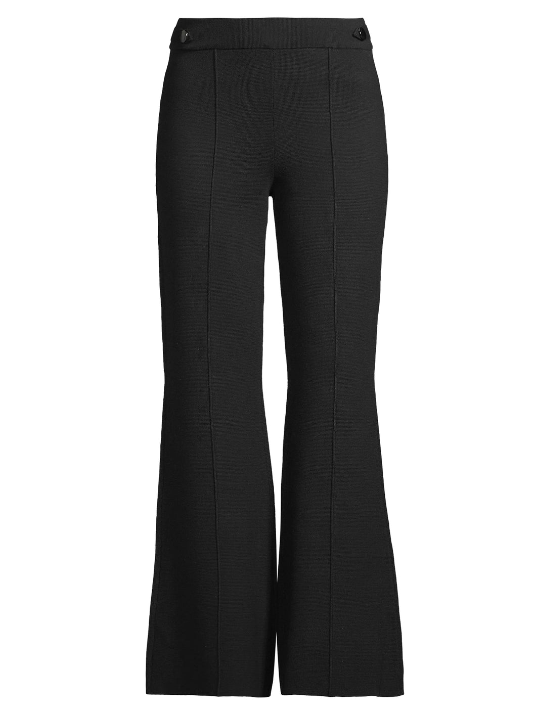 Minnie Rose - Cotton Blend Wide Leg Pant - Black