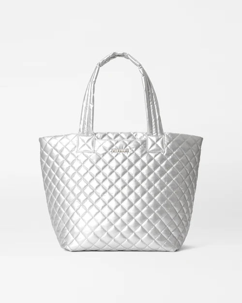 MZ Wallace - Medium Metro Tote Deluxe - Matte Silver