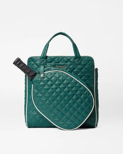 MZ Wallace - Pickleball Tote - Emerald/Ecru