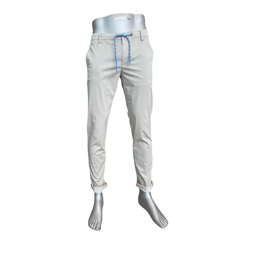 Alberto - Jump Slim Fit Cloth Pant - Light Grey