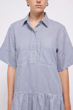 Load image into Gallery viewer, SIMKHAI - Cris Shirt Dress - Midnight Stripe
