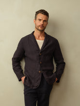 Load image into Gallery viewer, Road to Nowhere - Mens Biarritz Linen Blazer - Navy
