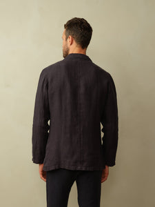 Road to Nowhere - Mens Biarritz Linen Blazer - Navy