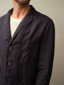 Road to Nowhere - Mens Biarritz Linen Blazer - Navy