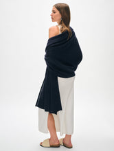 Load image into Gallery viewer, White + Warren - Cashmere Travel Wrap - Deep Navy
