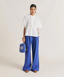 Momoni - Lanzarote Gauze Pant - Blue