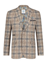 Load image into Gallery viewer, A Fish Named Fred - Wool Check Blazer - Beige Navy Plaid
