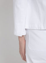 Load image into Gallery viewer, LYSSE - Della Denim Cropped Blazer Bracelet Sleeve - White
