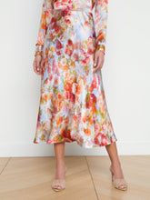 Load image into Gallery viewer, L&#39;AGENCE - Clarisa Bias Maxi Skirt - Multi Soft Cloud Floral
