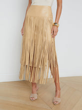 Load image into Gallery viewer, L&#39;AGENCE - Karolina Fringe Skirt - Croissant
