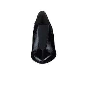 Paul Green - Stacia Heel - Black Crinkled Patent Leather