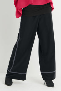 Planet - Peachskin Tuxedo Pants - Black/Obsidian