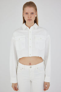 Moussy - Southfork Cropped Shirt - White