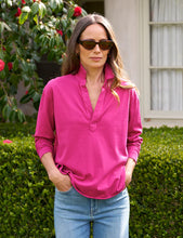 Load image into Gallery viewer, Frank &amp; Eileen - Patrick Popover Henley - Magenta
