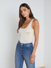 Load image into Gallery viewer, L&#39;AGENCE - Chrissy Scoop Neck Tank - Bone
