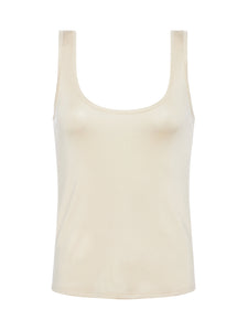 L'AGENCE - Chrissy Scoop Neck Tank - Bone