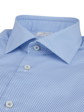 Load image into Gallery viewer, Stenstroms - Fitted Body Twill Shirt - Blue Pattern
