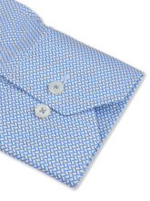 Load image into Gallery viewer, Stenstroms - Fitted Body Twill Shirt - Blue Pattern
