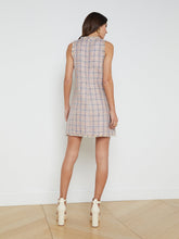 Load image into Gallery viewer, L&#39;AGENCE - Florian Tweed Shift Dress - Tan/Dusty Pink/Blue
