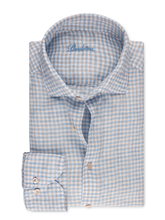 Load image into Gallery viewer, Stenstroms - Checked Linen Shirt - Blue
