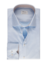 Load image into Gallery viewer, Stenstroms - Blue Contrast Twill Shirt - Light Blue
