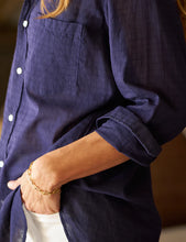 Load image into Gallery viewer, Frank &amp; Eileen - Joedy Boyfriend Button Up Shirt - Navy Textured
