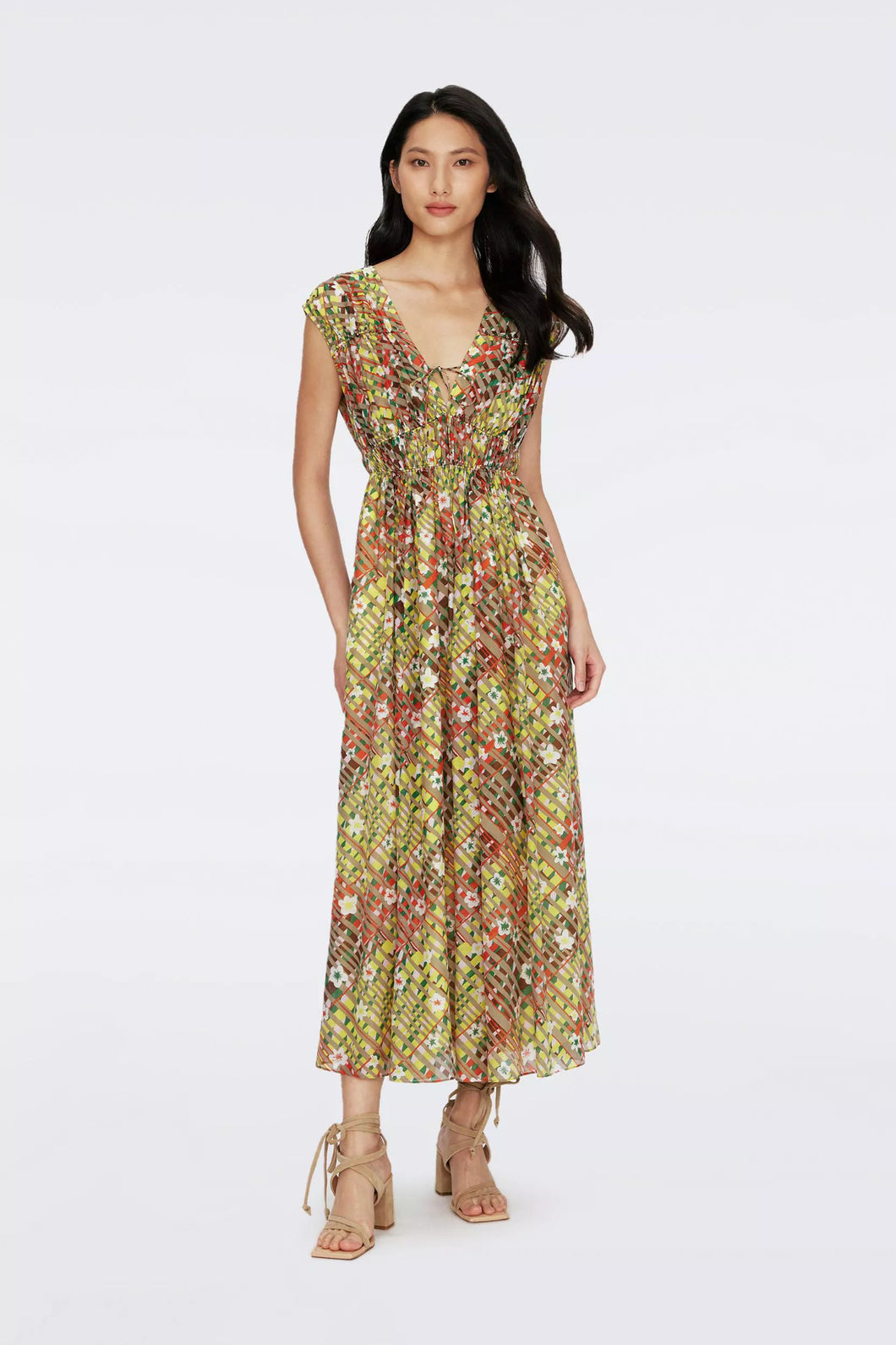 DVF - Gillian Dress - Garden Check