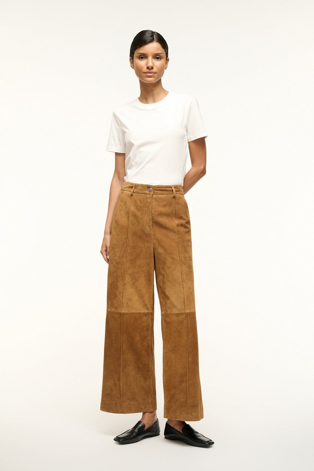 Staud - Masonry Pant Suede -Tan