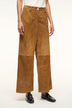 Load image into Gallery viewer, Staud - Masonry Pant Suede -Tan
