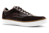 Load image into Gallery viewer, Martin Dingman - Carson Alligator Grain Sneakers - Walnut
