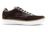 Load image into Gallery viewer, Martin Dingman - Carson Alligator Grain Sneakers - Walnut
