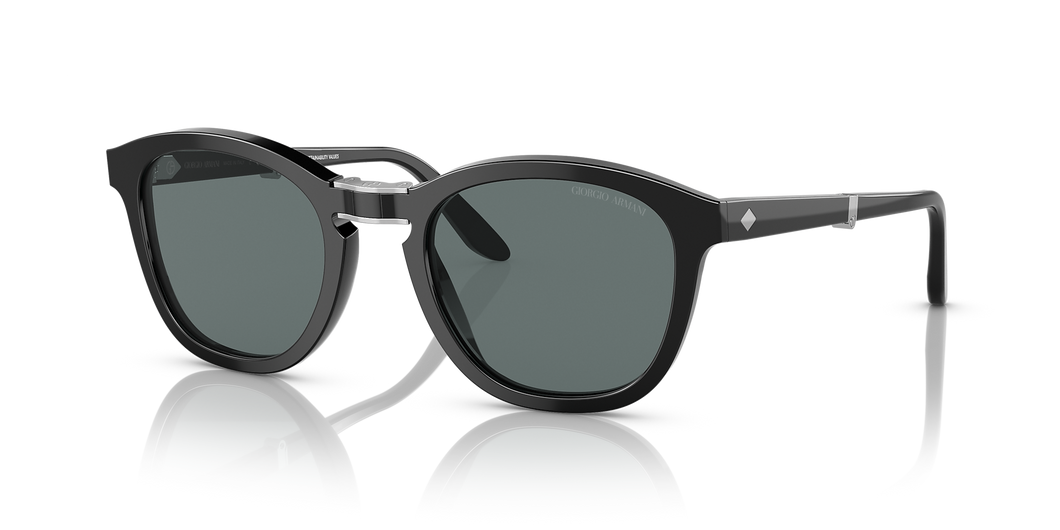 Giorgio Armani - Black w Blue Polar Photo Sunglasses