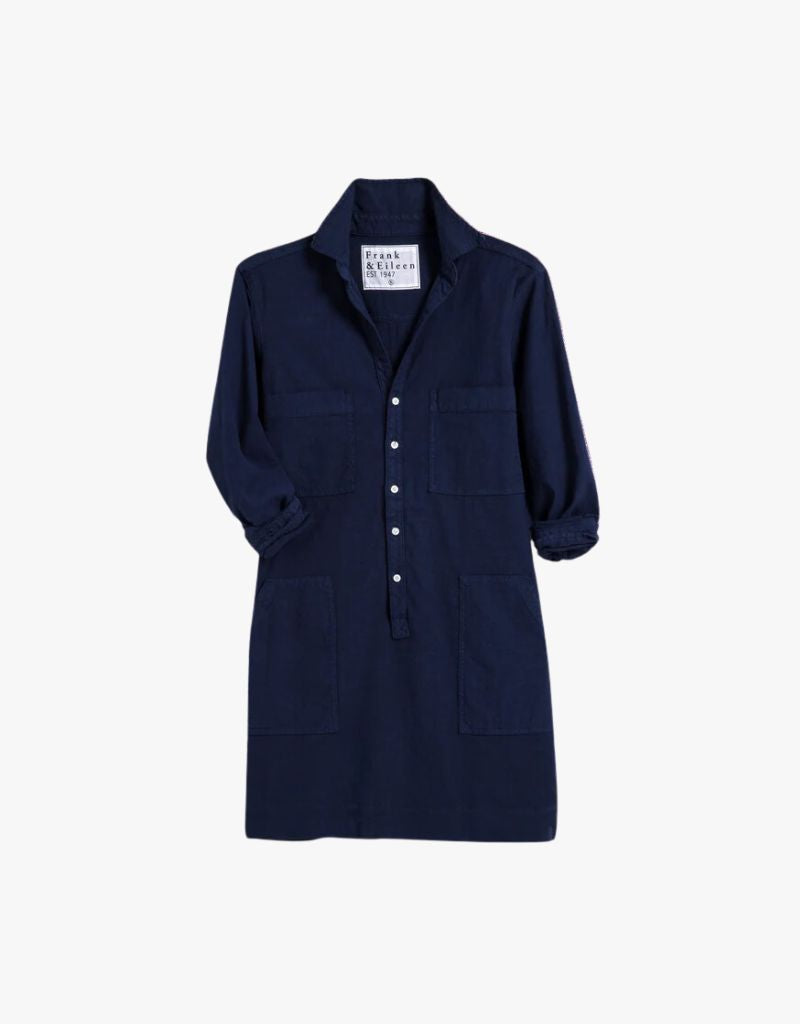 Frank & Eileen - Long Sleeve Playsuit Dress - Navy