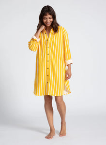 ASKK - Shirt Dress - Honey Stripe