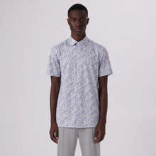 Load image into Gallery viewer, Bugatchi - Milo Floral Print Ooohcotton Short Sleeve Shirt - Chalk

