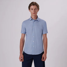 Load image into Gallery viewer, Bugatchi - Miles Parasol Print Ooocotton Short Sleeve Shirt - Air Blue
