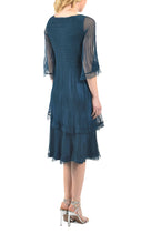 Load image into Gallery viewer, Komarov - Chiffon Tiered Dress - Moroccan Blue
