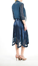 Load image into Gallery viewer, Komarov - Two-Piece Charmeuse &amp; Chiffon Midi Dress &amp; Jacket Set - Mediterranean
